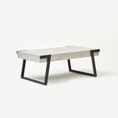 VALENTIO - GREY CONCRETE EFFECT MELAMINE COFFEE TABLE