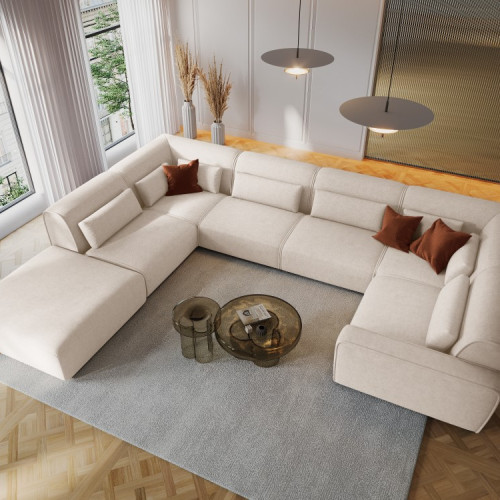 The Zeus Eight Seater U Shape Sofa 